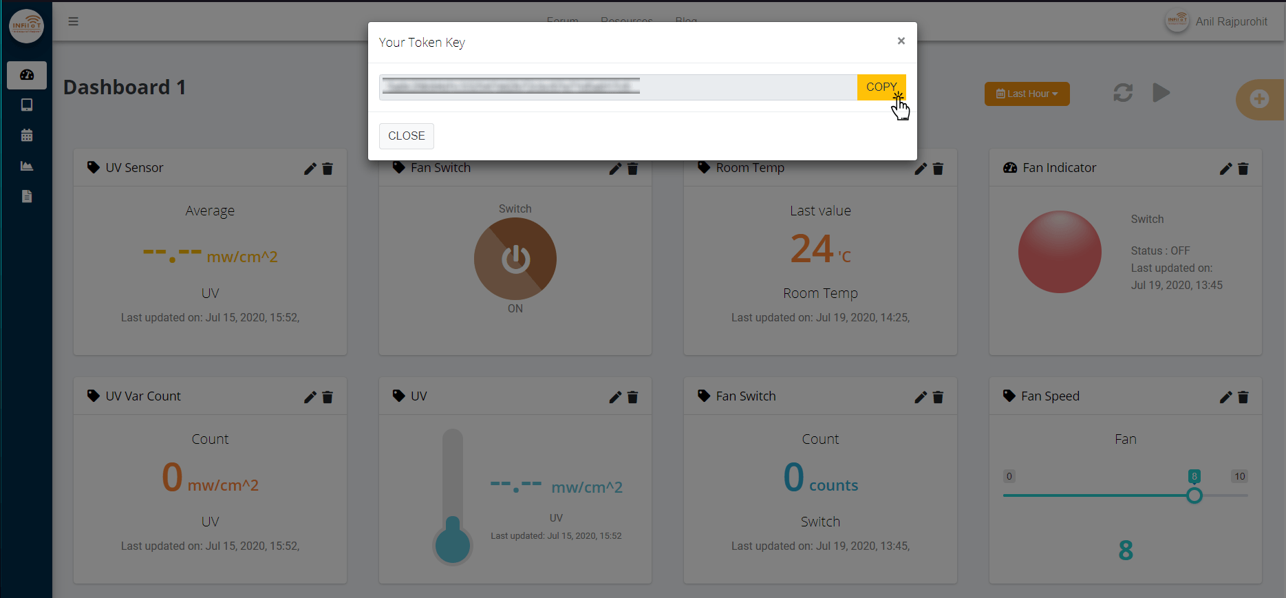 copy your auth-token key